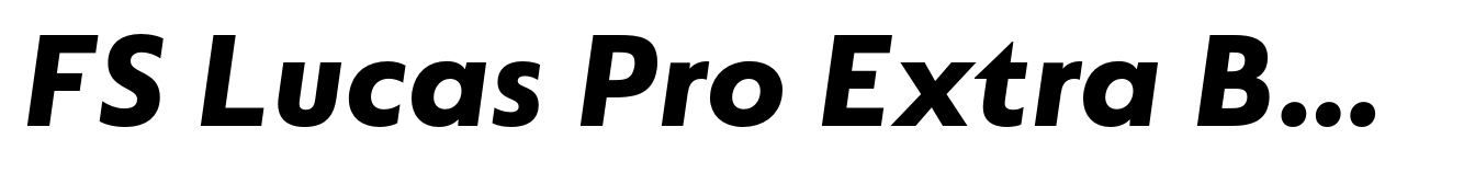 FS Lucas Pro Extra Bold Italic